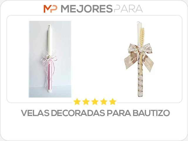 velas decoradas para bautizo