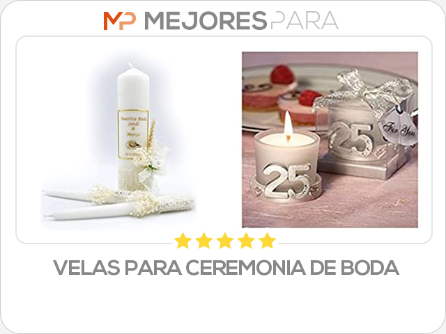 velas para ceremonia de boda