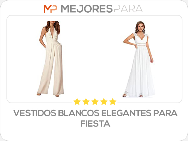 vestidos blancos elegantes para fiesta