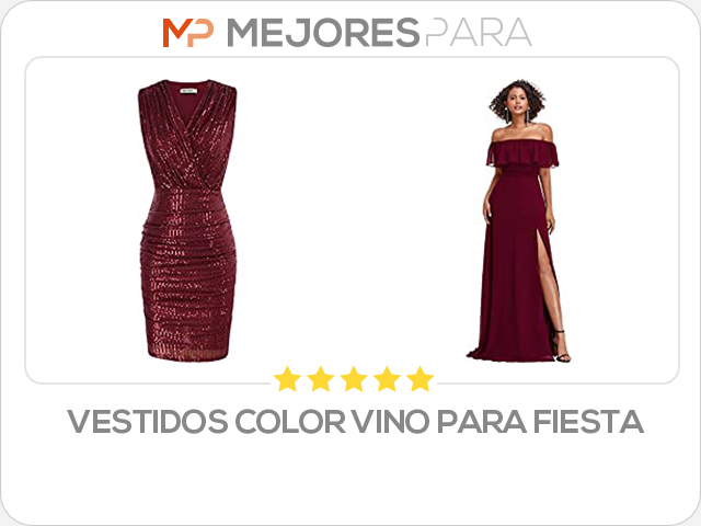 vestidos color vino para fiesta