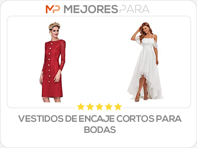 vestidos de encaje cortos para bodas