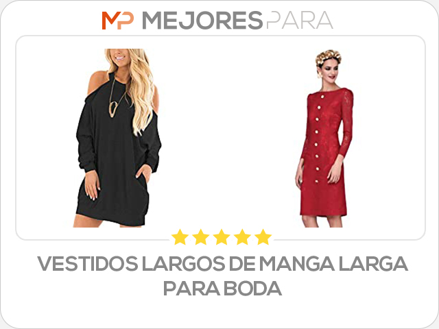 vestidos largos de manga larga para boda