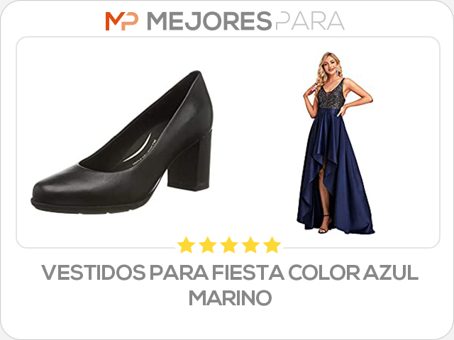 vestidos para fiesta color azul marino
