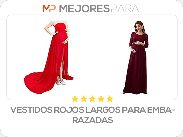 vestidos rojos largos para embarazadas