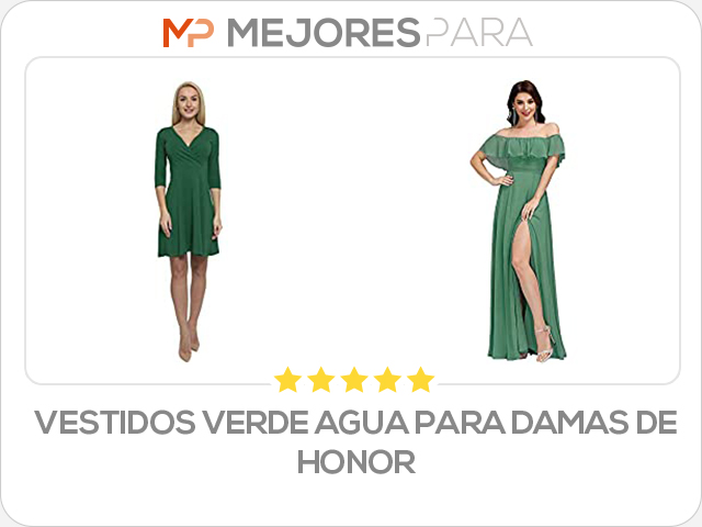 vestidos verde agua para damas de honor