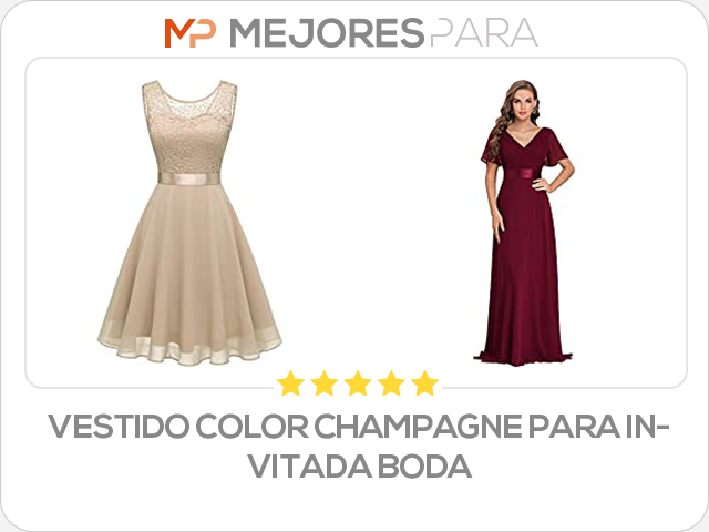 vestido color champagne para invitada boda