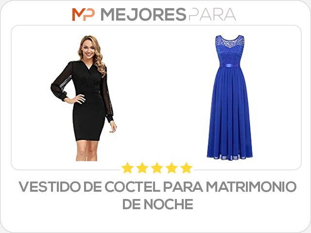 vestido de coctel para matrimonio de noche