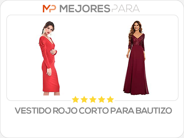 vestido rojo corto para bautizo