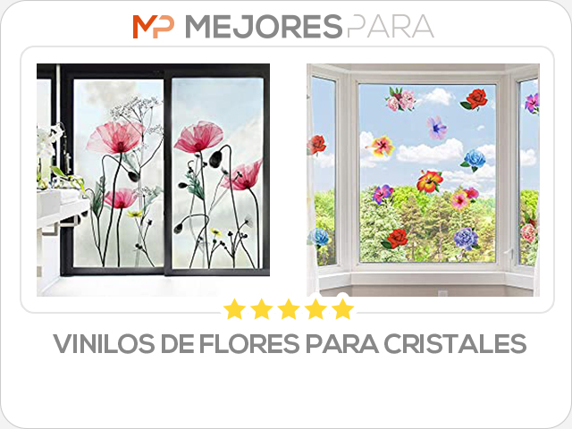 vinilos de flores para cristales