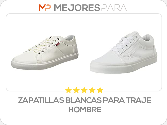 zapatillas blancas para traje hombre