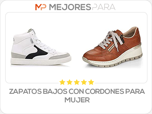 zapatos bajos con cordones para mujer