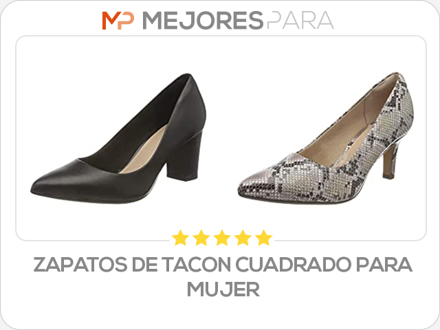 zapatos de tacon cuadrado para mujer