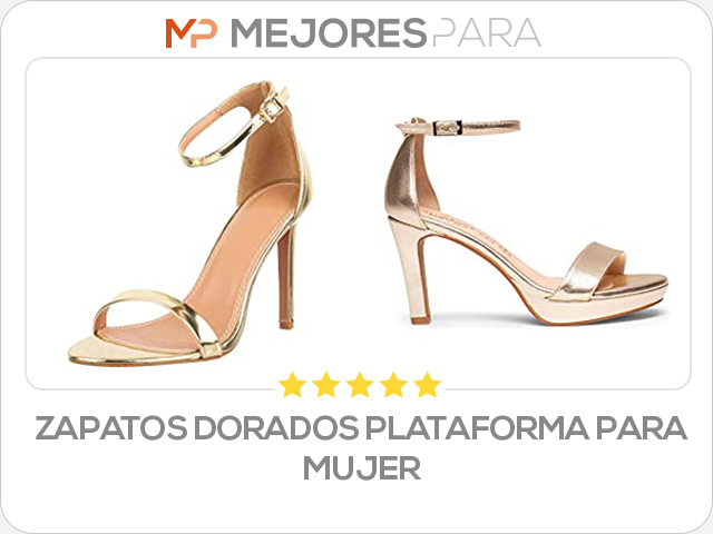 zapatos dorados plataforma para mujer