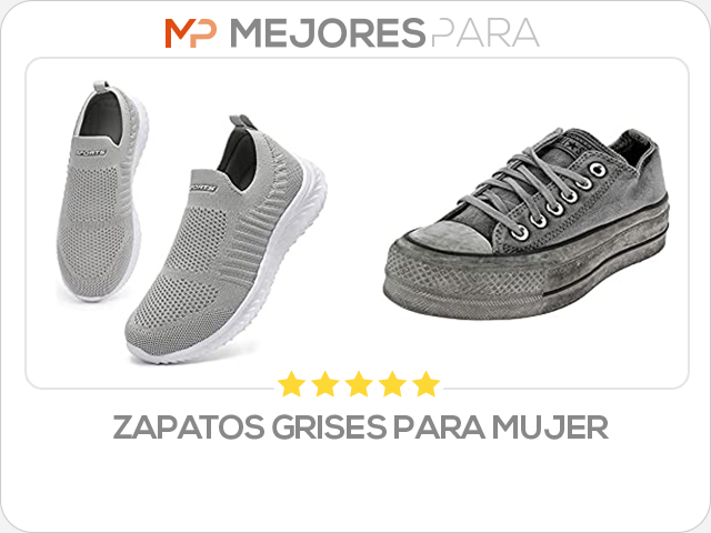 zapatos grises para mujer