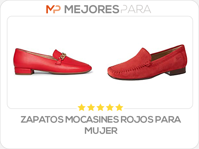 zapatos mocasines rojos para mujer