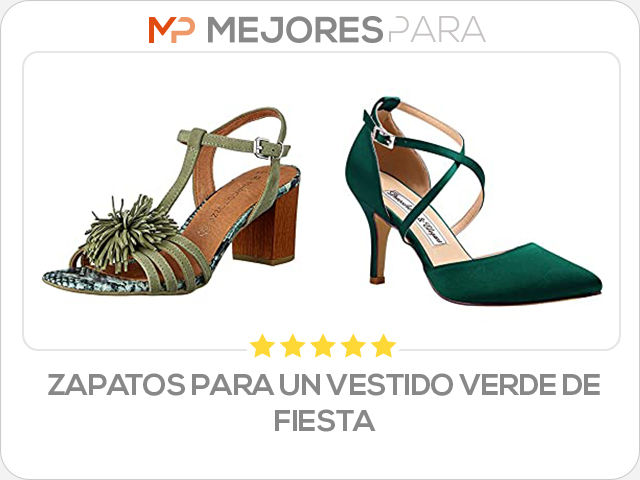 zapatos para un vestido verde de fiesta