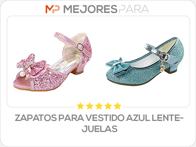 zapatos para vestido azul lentejuelas